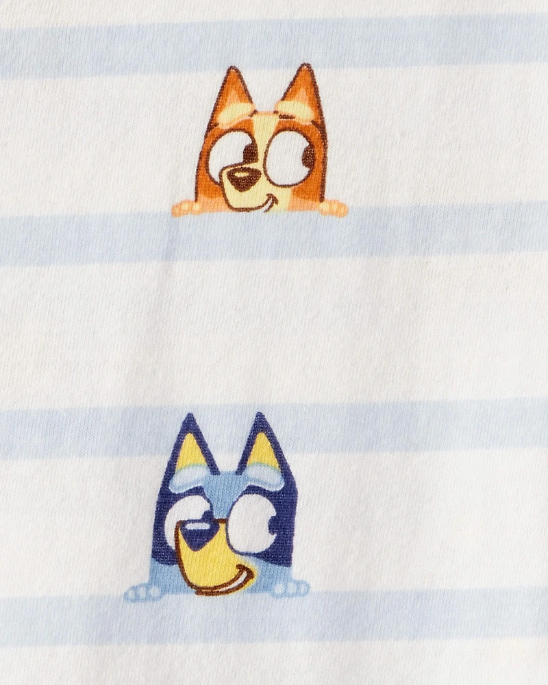 Toddler Striped Bluey Short-Sleeve Graphic Tee