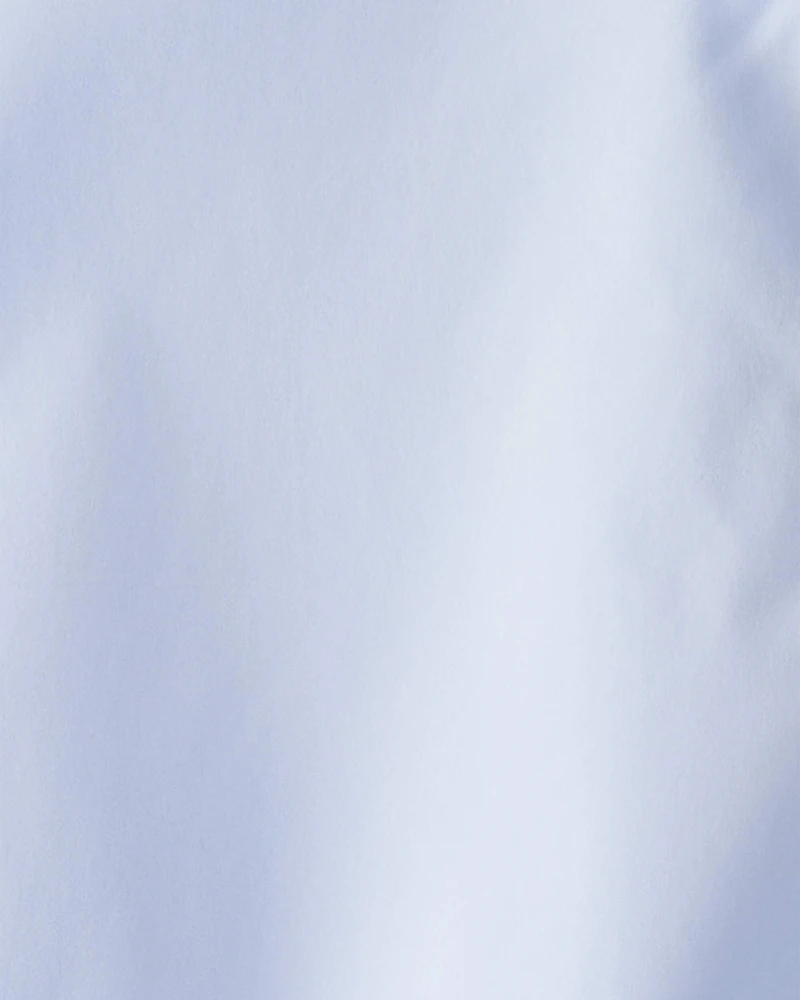 Girls Long-Sleeve Quarter-Zip Windbreaker - Blue