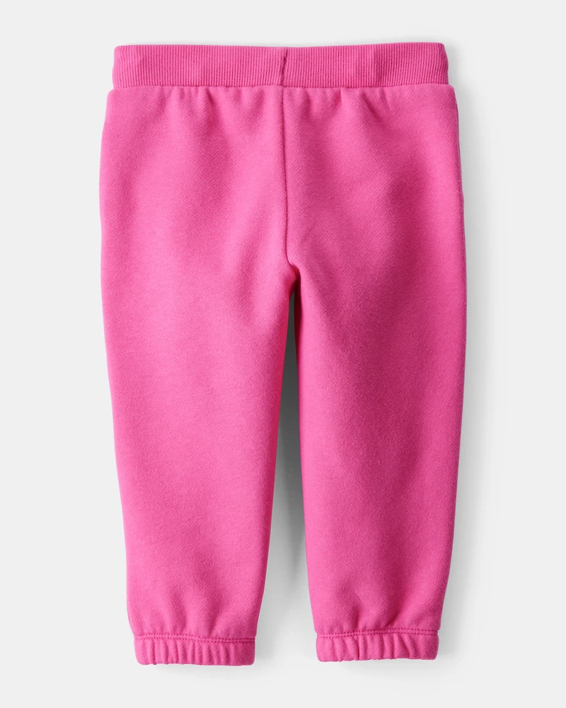 Baby Girl DayDream Fleece Drawstring Joggers - Pink