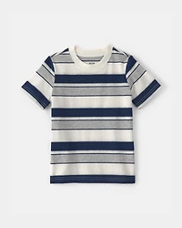 Toddler Boy Striped Short-Sleeve T-Shirt - Blue/Grey