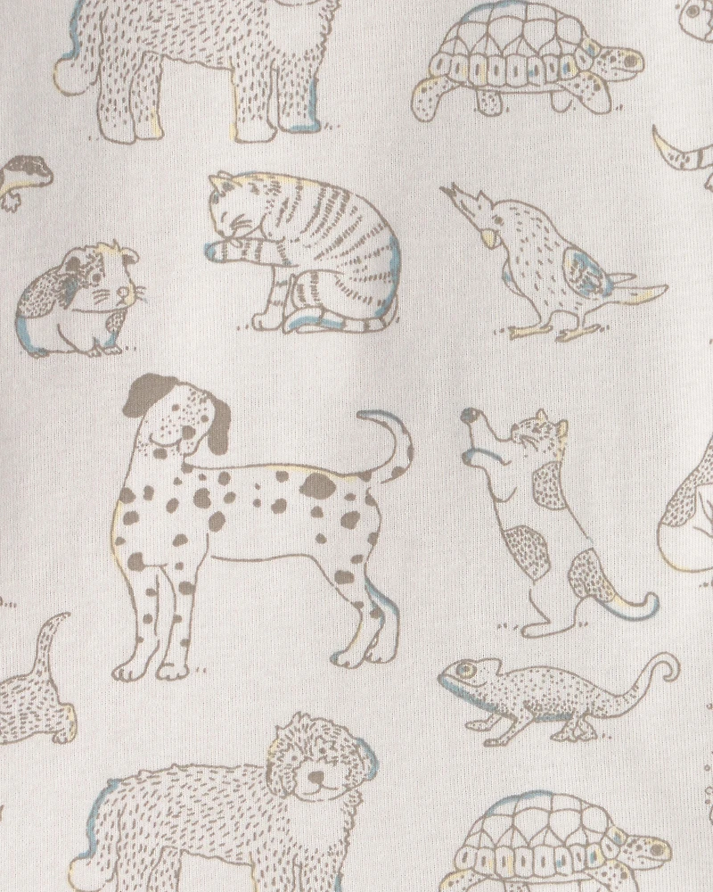 Toddler 2-Piece Organic Cotton Pyjama Pet-Print