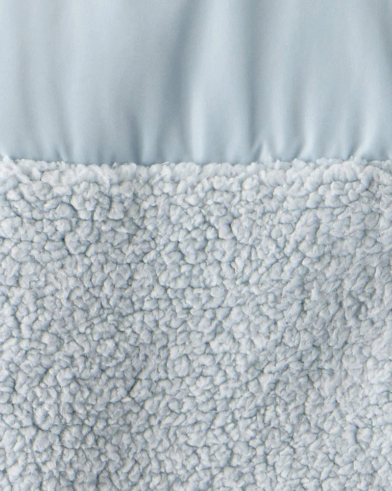 Girls Long-Sleeve Sherpa Jacket - Blue