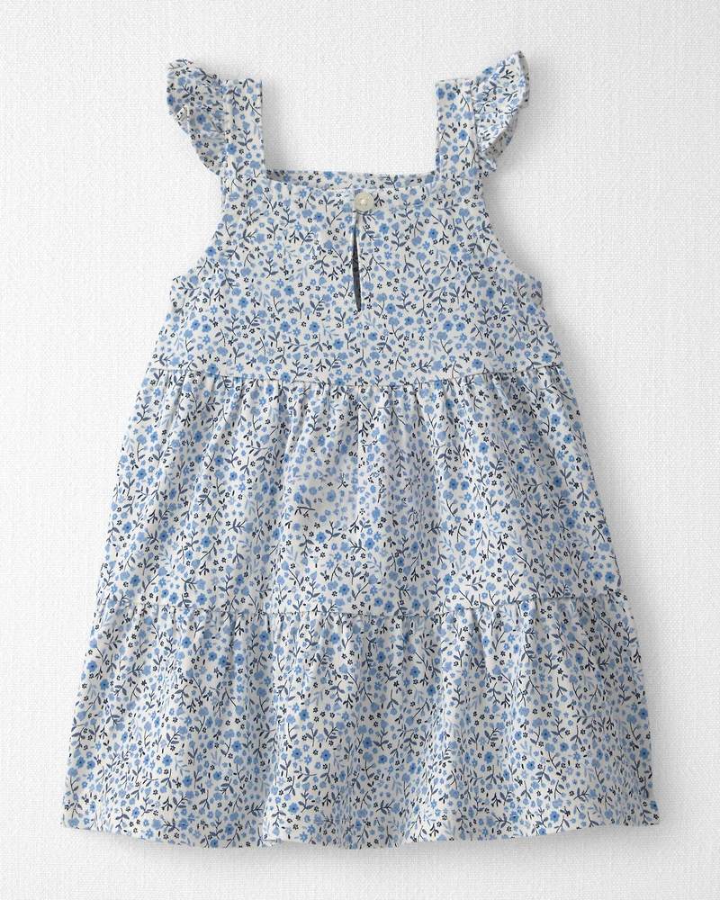 Baby Girl Organic Cotton Tiered Dress Meadow Bloom