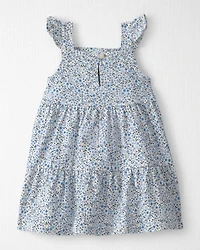 Baby Girl Organic Cotton Tiered Dress Meadow Bloom