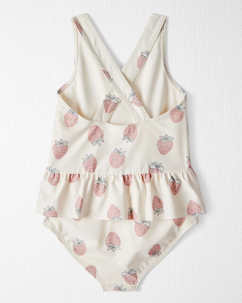 Toddler Girl Recycled Strawberry-Print Swimsuit