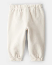 Baby Girl Fleece Pants - Cream