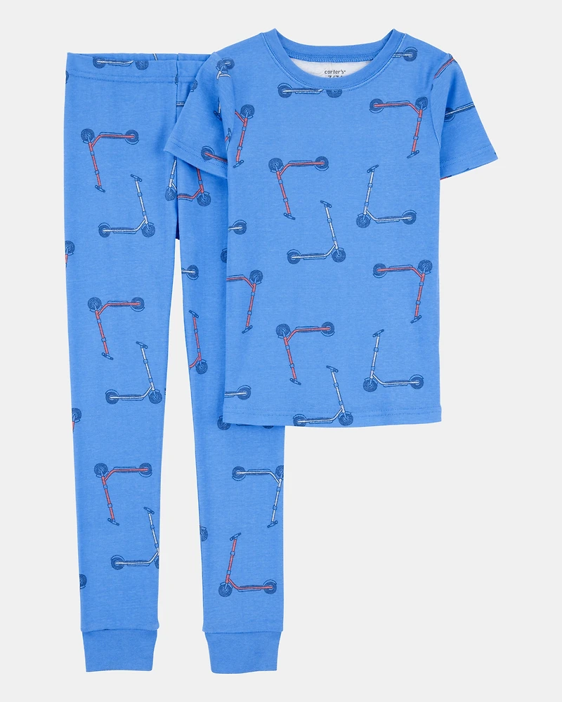 Boys 2-Piece Scooter Print 100% Snug Fit Cotton Pyjamas