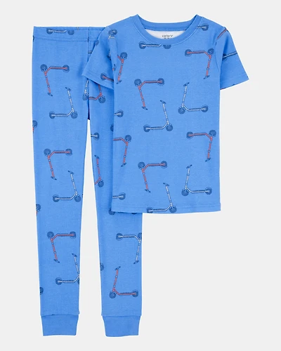 Boys 2-Piece Scooter Print 100% Snug Fit Cotton Pyjamas