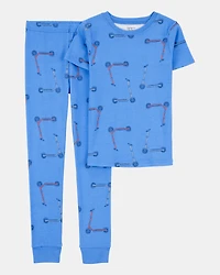 Boys 2-Piece Scooter Print 100% Snug Fit Cotton Pyjamas