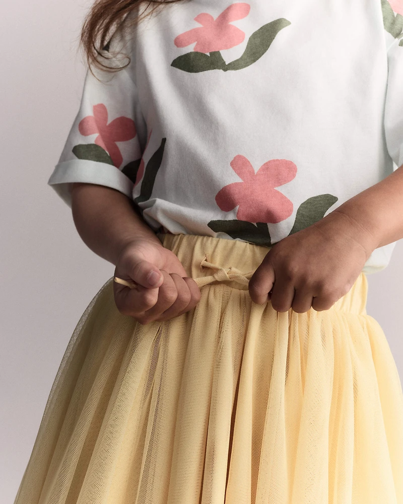 Toddler Girl Avenue Twirl™ Midi with Tulle - Yellow