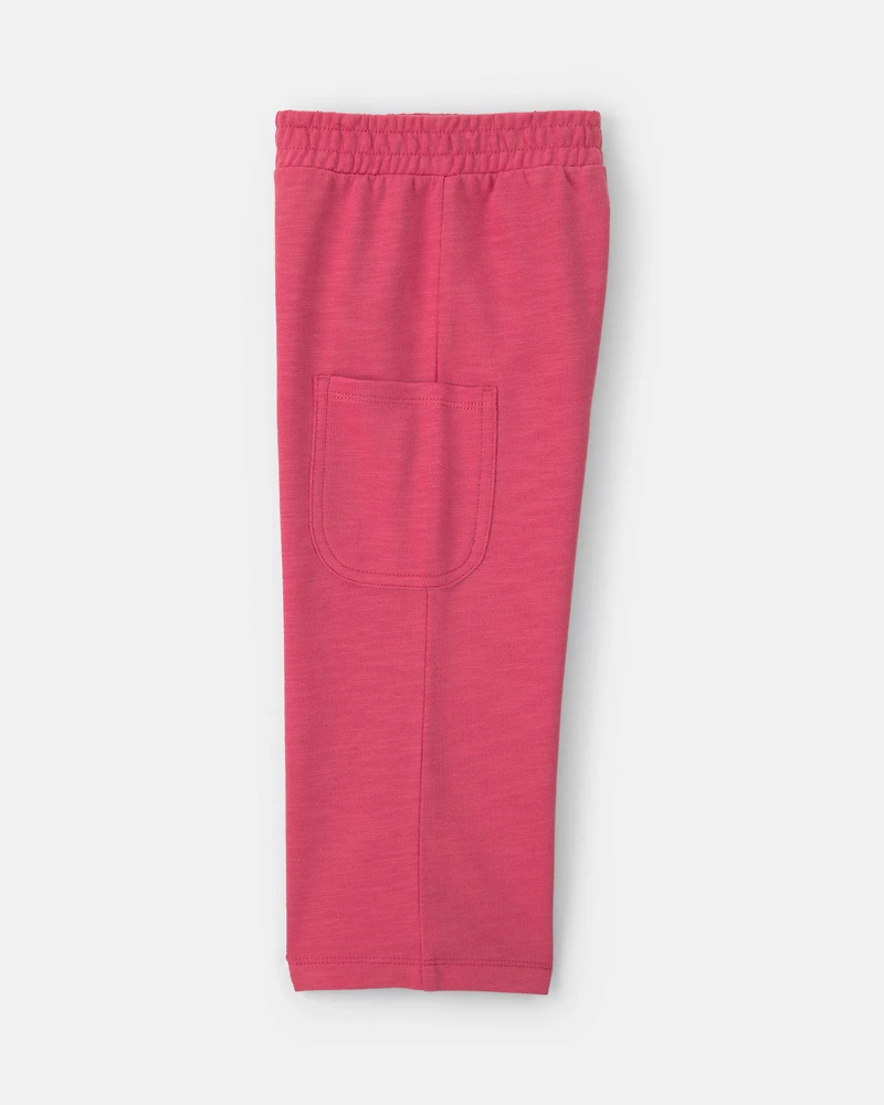 Toddler Girl 2-Piece Short-Sleeve Top & Pant Set – Pink