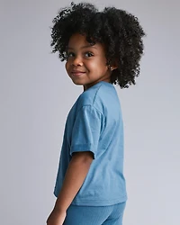 Toddler Rolled Cuff Tee - Teal