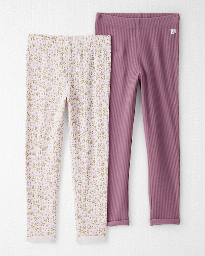 Toddler 2-Pack Organic Cotton Rib Leggings