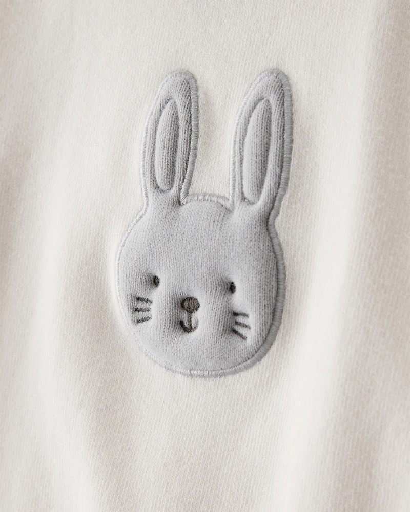 Baby Girl Bunny Long-Sleeve Tee - Ivory