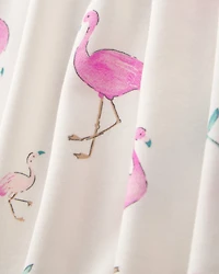 Baby Girl 2-Pack Flamingo PurelySoft Long-Sleeve Multipack Bodysuits - Pink/Ivory