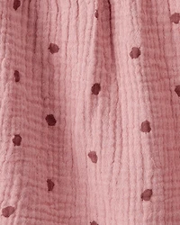 Baby Girl 2-Piece Acorn Print Short-Sleeve Dress Set - Pink