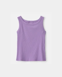 Girls Rib Tank Top - Purple