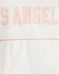 Girls Los Angeles Cotton Long-Sleeve Hoodie - Cream
