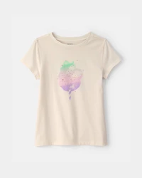 Girls Cotton-Candy Graphic Tee - Cream