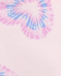 Baby Girl Heart Print Bike Shorts - Pink