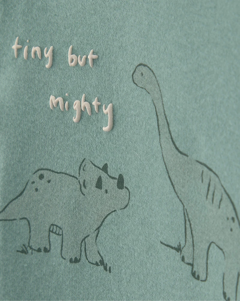 Baby Boy 4-Piece Dinosaur Outfit Set - Green/Ivory