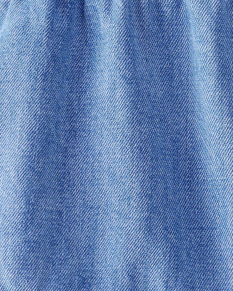 Toddler Girl Organic Cotton Chambray Dress