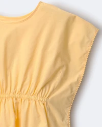 Toddler Girl Pom-Pom Swim Coverup - Yellow