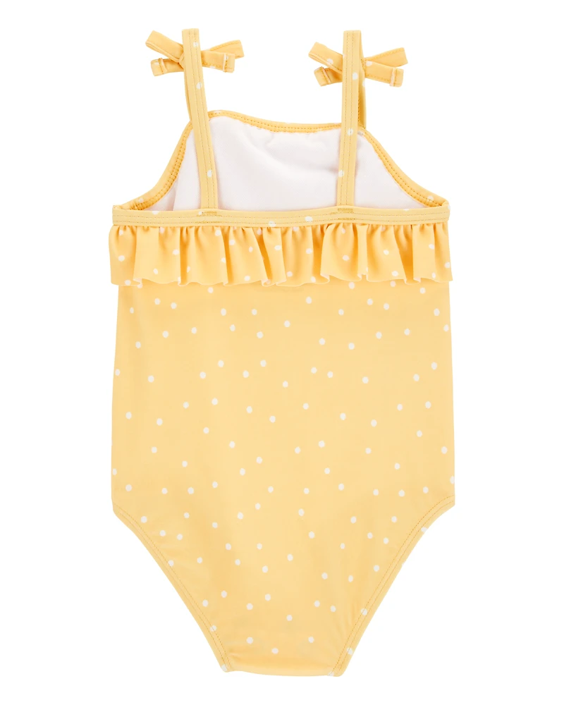 Baby Girl 1-Piece Polka Dot Swimsuit - Yellow