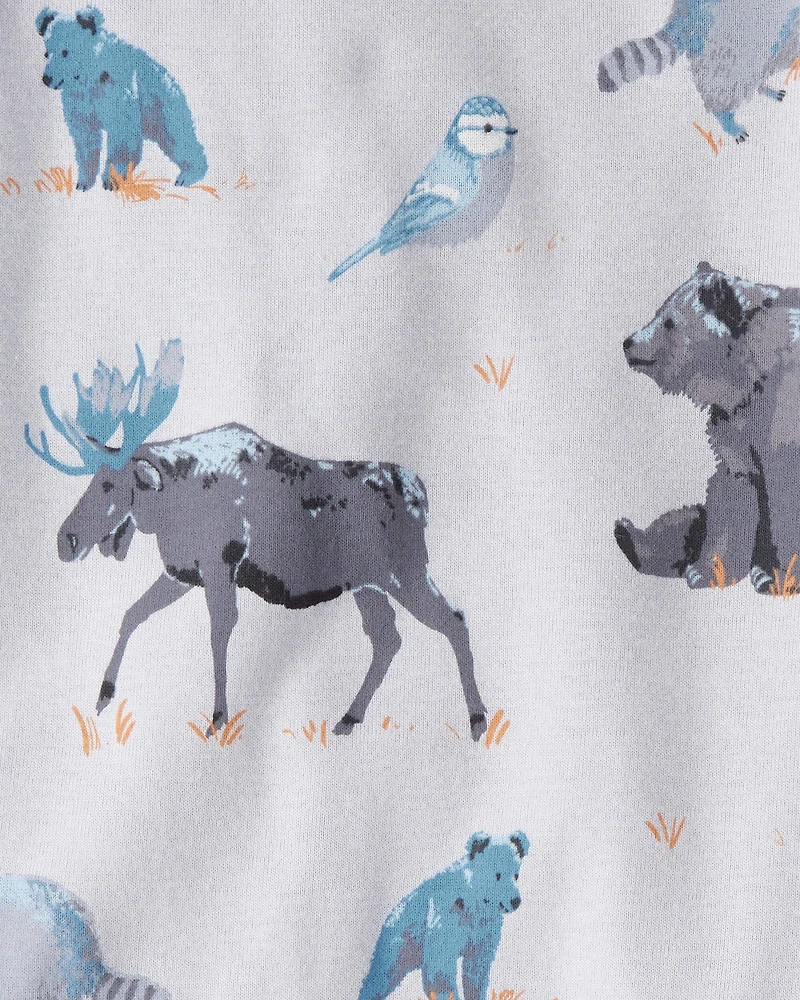 Toddler Organic Cotton Pyjamas Midnight Forest Print