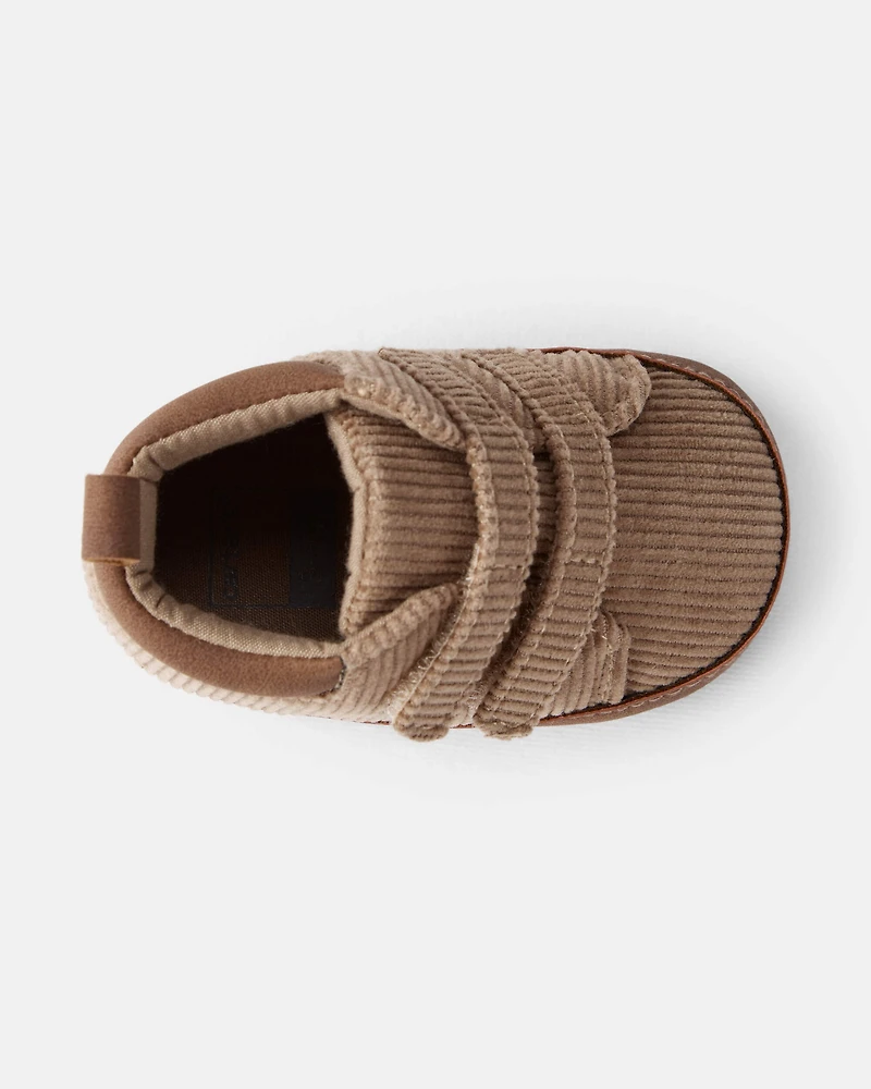 Baby Boy Corduroy High-Top Casual Sneakers - Brown