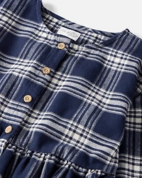 Girls Organic Cotton Flannel Dress