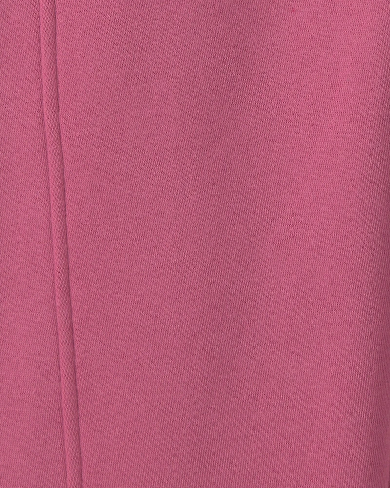 Girls Fleece Wide-Leg Active Pants - Pink