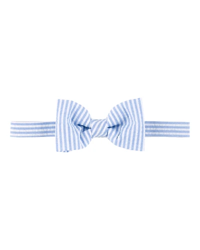 Seersucker Bow Tie - Blue