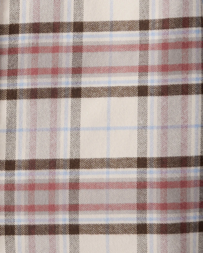 Boys Organic Cotton Button-Front Flannel