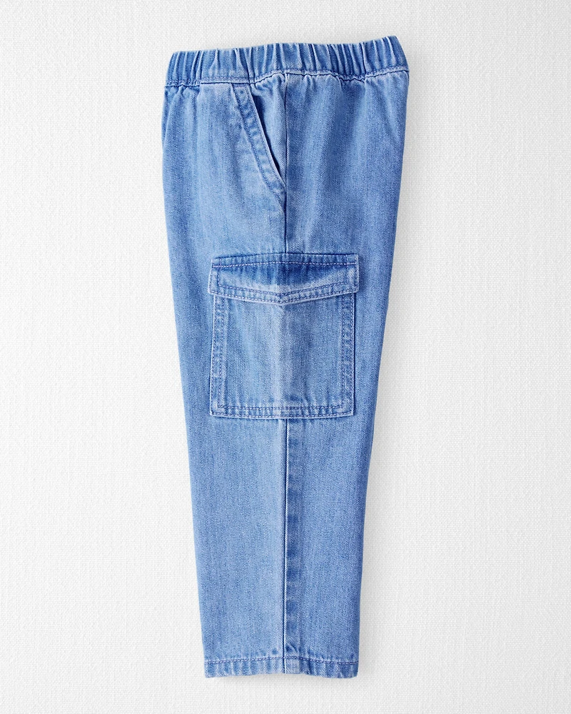Toddler Organic Cotton Denim Cargo Pants