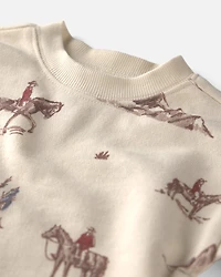 Baby 2-Piece Organic Cotton French Terry Pullover & Pant Set Western Rodeo