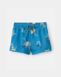 Baby Boy Dinosaur Mesh Shorts - Blue