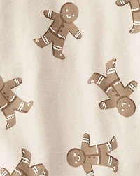 Baby Organic Cotton Pyjamas Set Gingerbread Man Print
