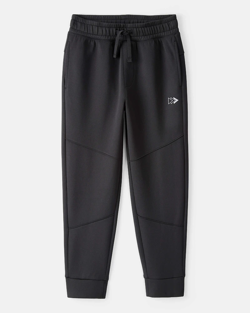 Boys Cotton Active Pants - Black