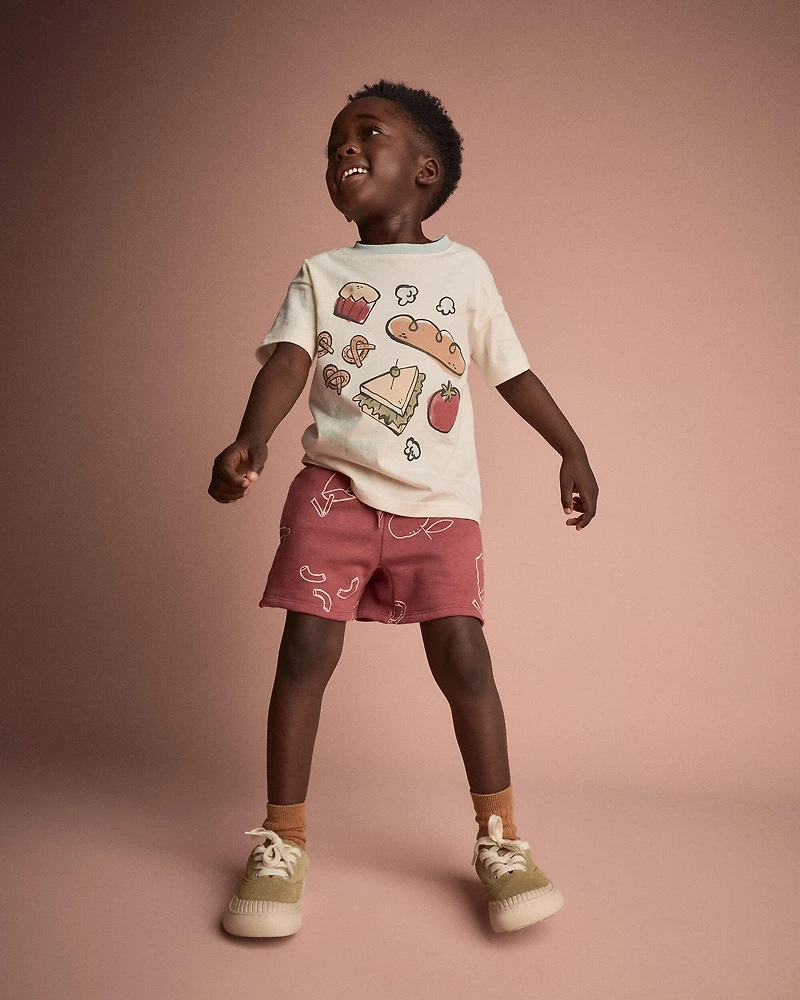 Toddler City Park™ Short Snack Print - Red