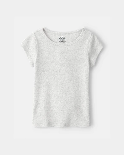 Girls Rib Top - Grey