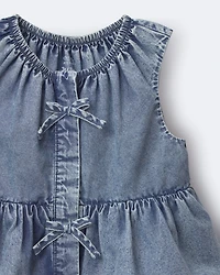 Toddler Girl Peplum Top Chambray