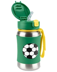 Spark Style Stainless Steel Straw Bottle - Soccer