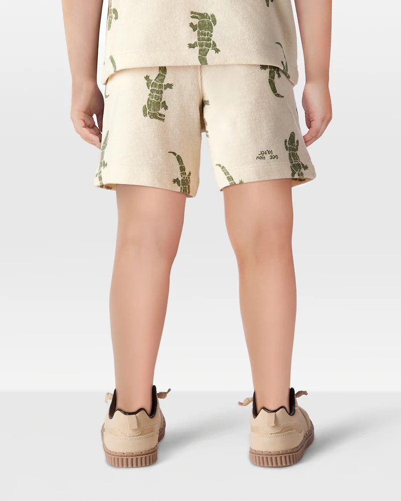 Toddler Alligator Pull-On Shorts