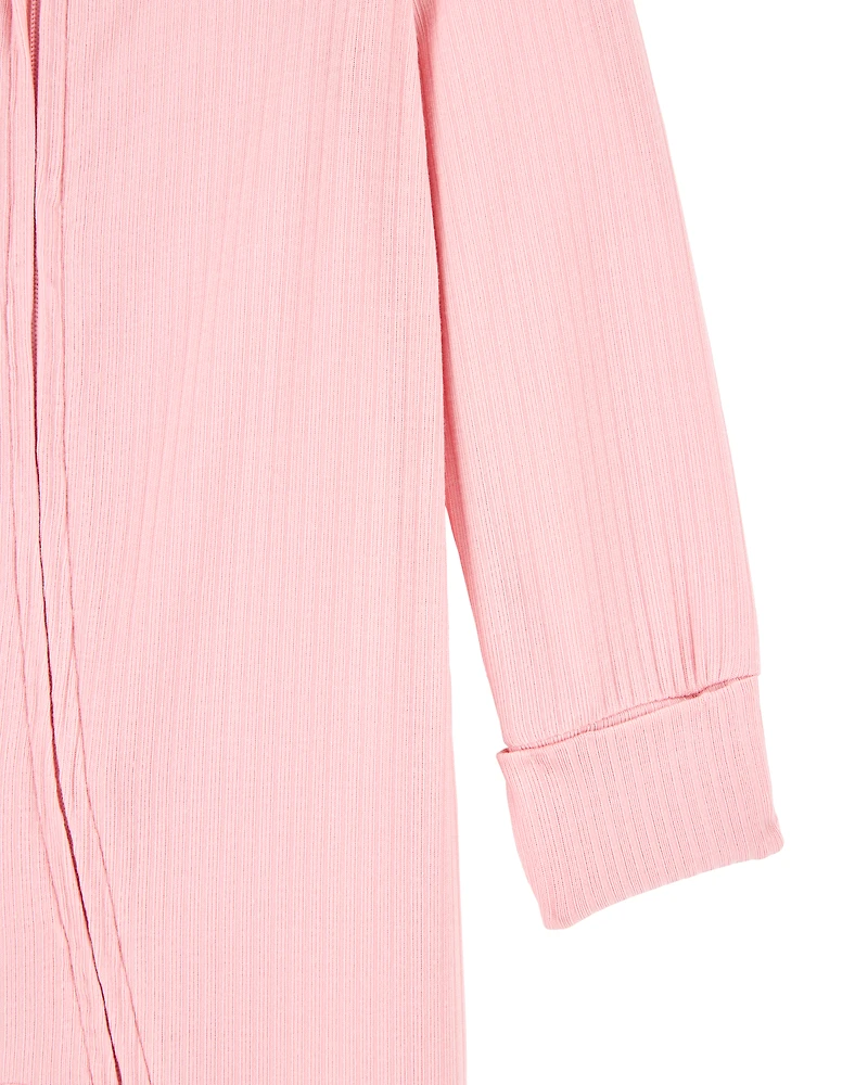 Baby Girl Solid 2-Way Zip PurelySoft Sleeper Pyjamas