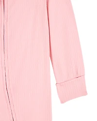 Baby Girl Solid 2-Way Zip PurelySoft Sleeper Pyjamas