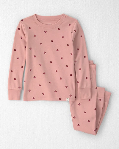 Toddler Girl 2-Piece Organic Cotton Pajamas Apples