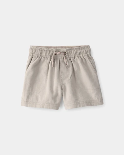 Baby Boy Twill Shorts - Light Khaki