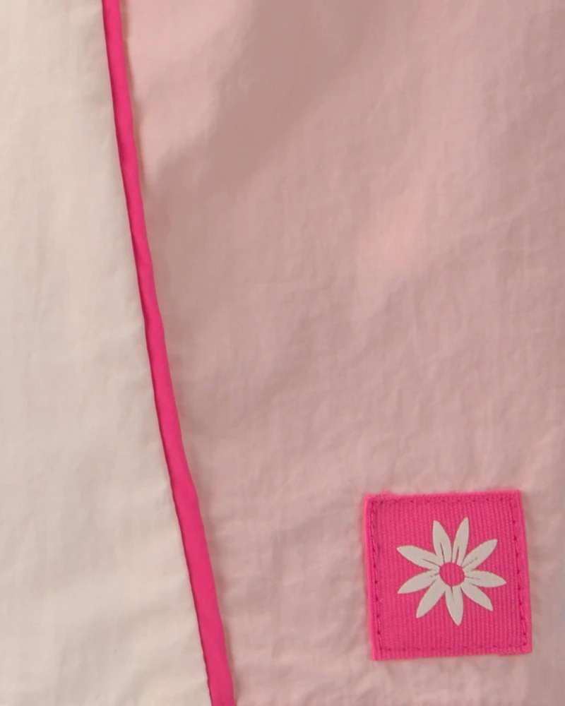 Girls Colourblock Skort - Ivory/Pink