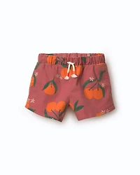Toddler Girl A-Line Shorts Clementine Grove Print - Burgundy
